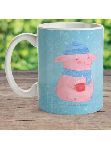 Mr. & Mrs. Panda Kaffeetasse Schwein Glühwein ohne Spruch in Eisblau
