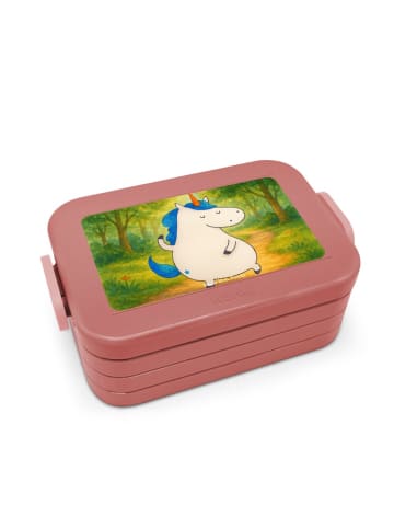 Mr. & Mrs. Panda Lunchbox Einhorn Mann Design ohne Spruch in Rot Pastell