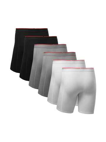 DANISH ENDURANCE Boxershorts Bamboo Trunks Extra Long in black/grey/white
