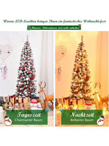COSTWAY Künstlicher Weihnachtsbaum LED in Grün