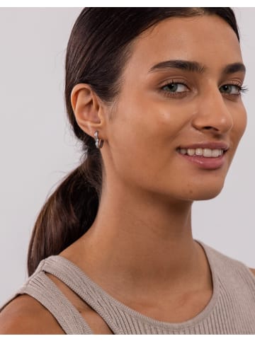 PURELEI Creolen Glitter Heart in Silver