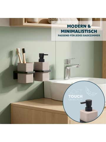 2tlg. - Bad-Accessoires -Set SAVONA Softtouch, eckig
