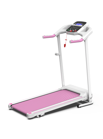 ABRIHOME Laufband in Rosa 2,5 HP klappbar mit Neigung 120 kg für Zuhause