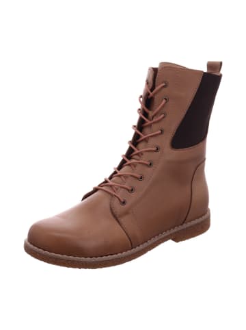 Esgano Damenschnürrstiefel kalt flach  in  Braun