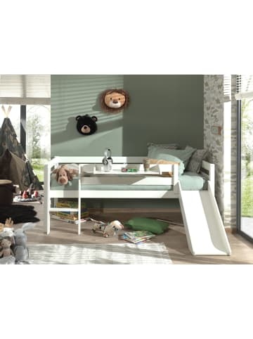 58 aufm Kessel KOJENBETT mit Rutsche Karolina 208x83x175 aus Massivholz in Weiß