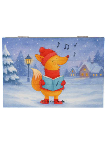 Mr. & Mrs. Panda Aufbewahrungsbox Fuchs Sänger Design ohne Spruch in Weiß