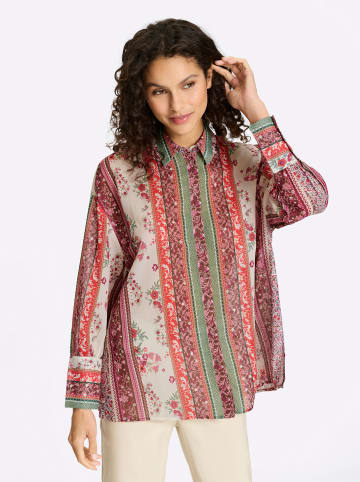 Heine Hemdbluse in ecru-erdbeere-bedruckt