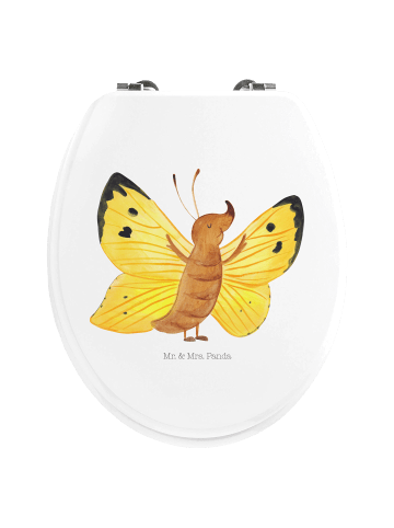 Mr. & Mrs. Panda Klodeckel Schmetterling Zitronenfalter ohne Spruch in Weiß
