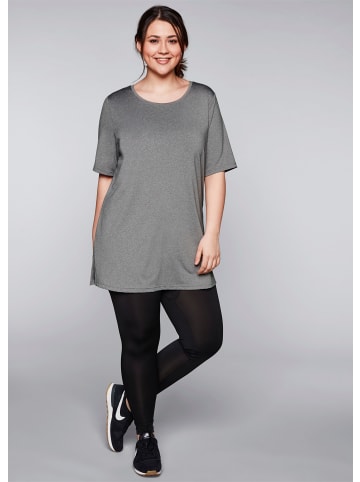 sheego Funktionsshirt in grau meliert