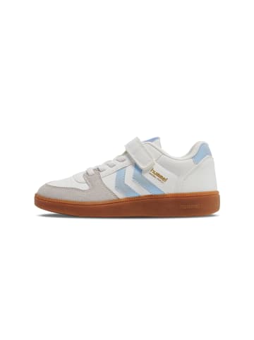 Hummel Klettverschluss Sneaker Handball Perfekt Lebensstil Kinder in WHITE/METALLIC BLUE