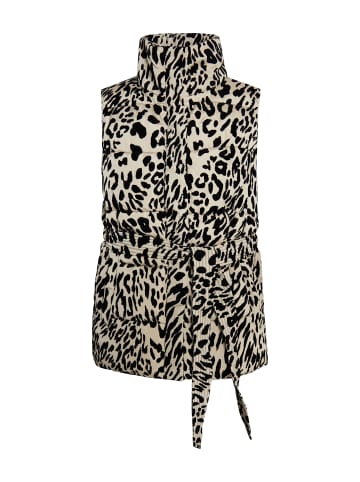 faina Damen Wattierte Weste in Beige Leo