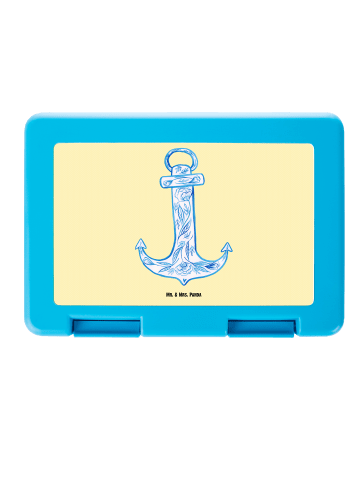 Mr. & Mrs. Panda Aufbewahrungsbox Anker Blau ohne Spruch in Gelb Pastell