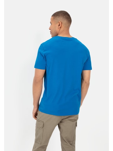 Camel Active Jersey T-Shirt aus zertifiziertem Organic Cotton in Mittelblau