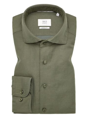 Eterna Langarmhemd in khaki