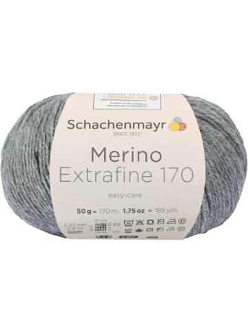 Schachenmayr since 1822 Handstrickgarne Merino Extrafine 170, 50g in Mittelgrau Meliert