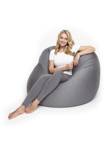 Lumaland Sitzsack - Premium Bean Bag Sitzkissen - Big 155 x 100 cm - Dunkelgrau