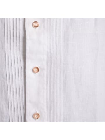 Almsach Trachtenhemd Leinen Regular Fit in Weiß