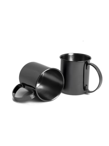 Echtwerk 2 tlg. Set Kupferbecher-Set 1 l in Schwarz