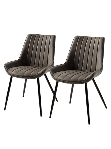 home24 Polsterstuhl Midge in Anthrazit