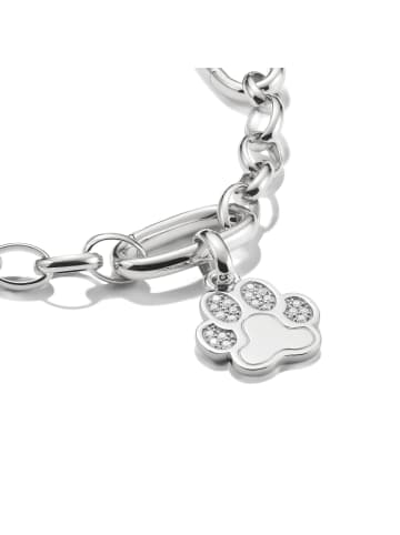 Thomas Sabo Charm-Anhänger Pfote Mit Steinen Connect in silber, weiß