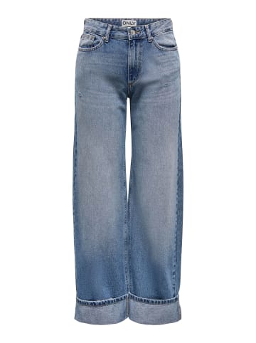 ONLY Jeans mit weitem Bein in Medium Blue Denim