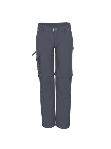 Trollkids Zip-Off Hose "Oppland Slim Fit" in Dunkelgrau
