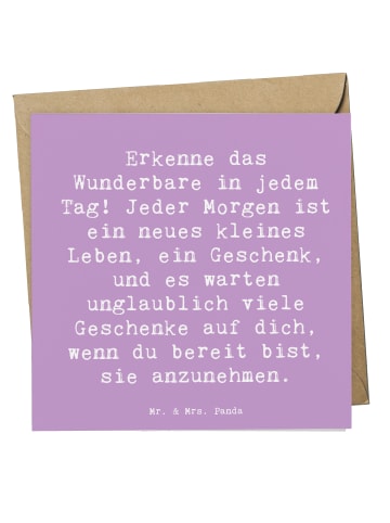 Mr. & Mrs. Panda Grußkarte Spruch Erleuchtung im Alltag mit Spruch in Lavendeltraum