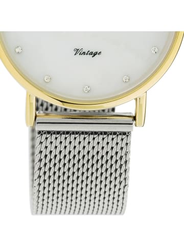 Oozoo Analog-Armbanduhr Oozoo Vintage Series silber mittel (ca. 32mm)