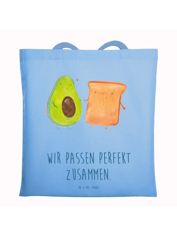 Mr. & Mrs. Panda Tragetasche Avocado Toast mit Spruch in Sky Blue