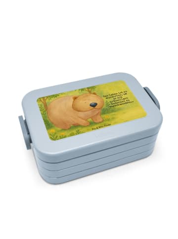 Mr. & Mrs. Panda MEPAL Bentobox Wombat Design mit Spruch in Blau Pastell