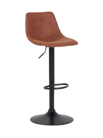 KADIMA DESIGN Verstellbarer Barhocker Mikrofaser Metall | Moderner Stil in Braun