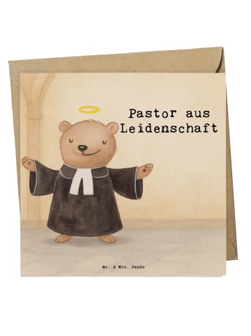 Mr. & Mrs. Panda Deluxe Karte Pastor Leidenschaft Design mit Spruch in Weiß