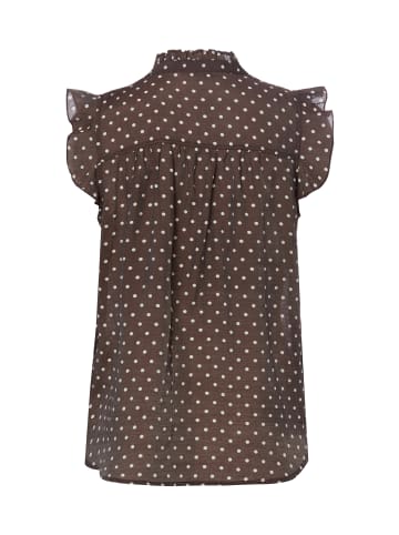 Marie Lund Bluse in schoko weiß - 0002