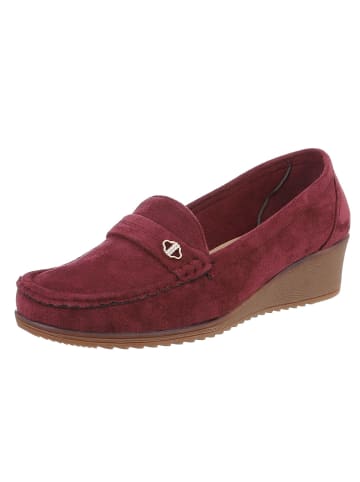 Ital-Design Halbschuh in Weinrot