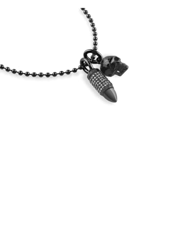 Philipp Plein Halskette in Schwarz mit Anhänger – (L)60cm