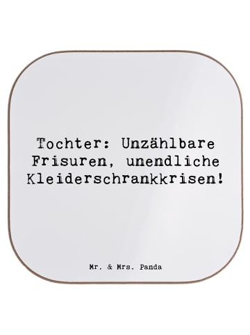 Mr. & Mrs. Panda Untersetzer Tochter Mode mit Spruch in Weiß