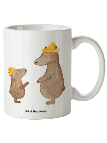 Mr. & Mrs. Panda XL Tasse Bären mit Hut ohne Spruch in Weiß