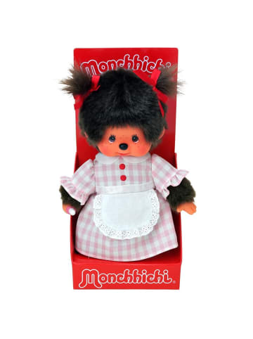 Monchhichi Kellnerin | 20 cm | Monchhichi Puppe | Mädchen | Bedienung im karierten Kleid