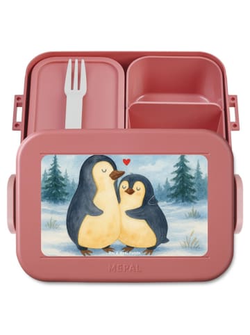 Mr. & Mrs. Panda MEPAL Bentobox Pinguin umarmen Design ohne Spruch in Rot Pastell