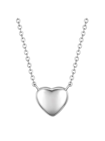 Lulu & Jane Kette Herz aus Messing mit Zirkonia in silber