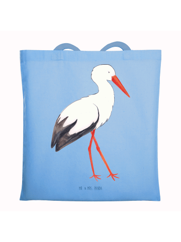 Mr. & Mrs. Panda Uni Tasche Storch ohne Spruch in Sky Blue
