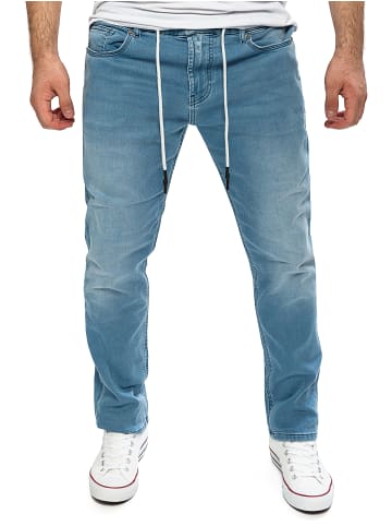 Yazubi Sweathose in Jeans-Optik Erik in Blau