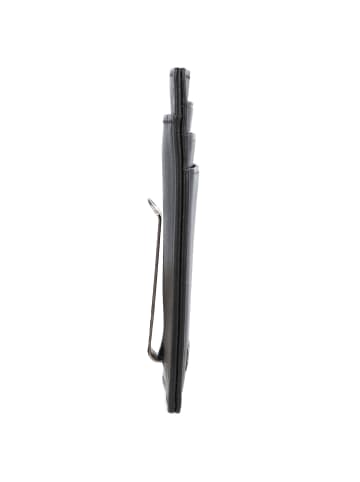 Police PT389-08536 Kreditkartenetui Leder 7 cm mit Geldscheinklammer black