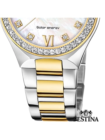 Festina Analog-Solaruhr Festina Solar Energy silber, gold mittel (ca. 35mm)