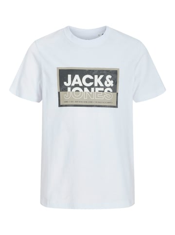 JACK & JONES Junior T-Shirt JCOLOGAN TEE S/S CREW NECK JNR in white