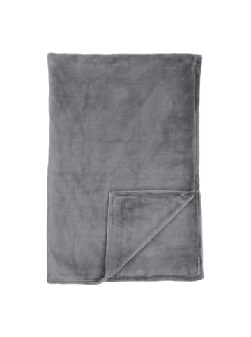 Schiesser Velvet Soft-Wohndecke Mia in Dunkelgrau