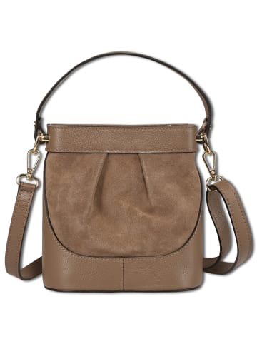 Toscanto Leder Umhängetasche Toscanto Tasche taupe, beige ca. 18cm