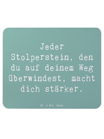 Mr. & Mrs. Panda Mauspad Spruch Stolpersteine im Alltag meistern... in Meeresbrise