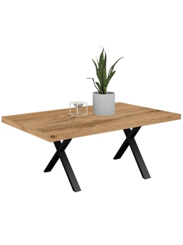 58 aufm Kessel ESSTISCH Elgin 4 210x80x100 Metall+Holzwerkstoff Schwarz/Wotan Eiche
