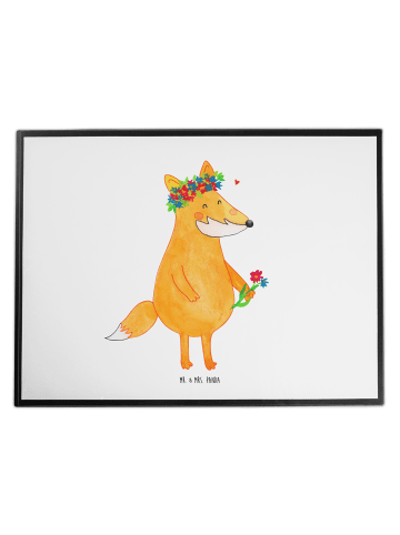 Mr. & Mrs. Panda tischschutz Fuchs Blumen ohne Spruch in Weiß